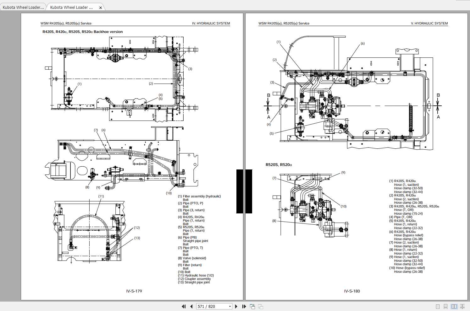 kubota r520s parts diagram