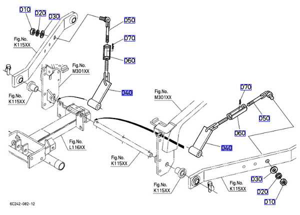 kubota three point hitch parts diagram