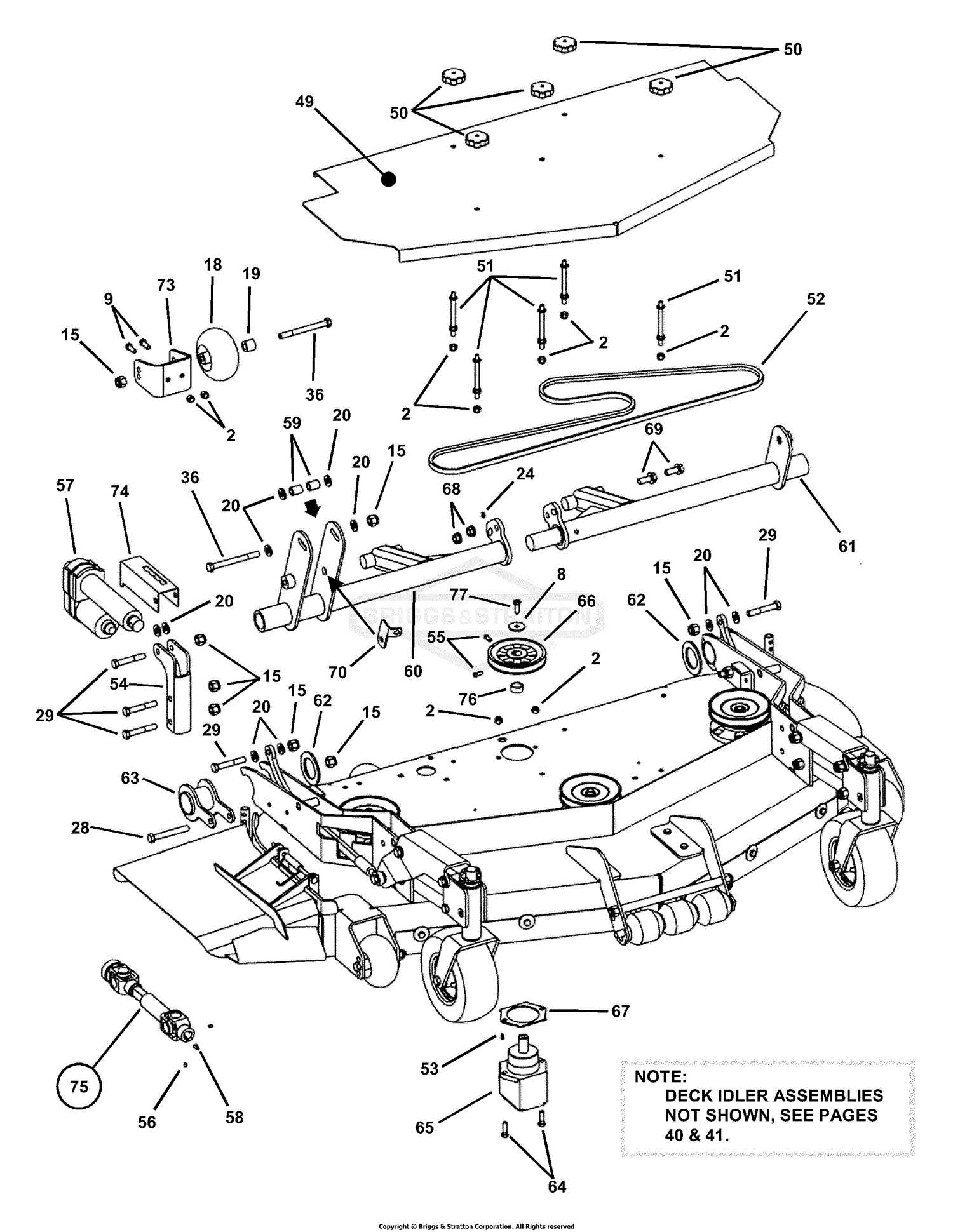 kubota zd1211 deck parts diagram