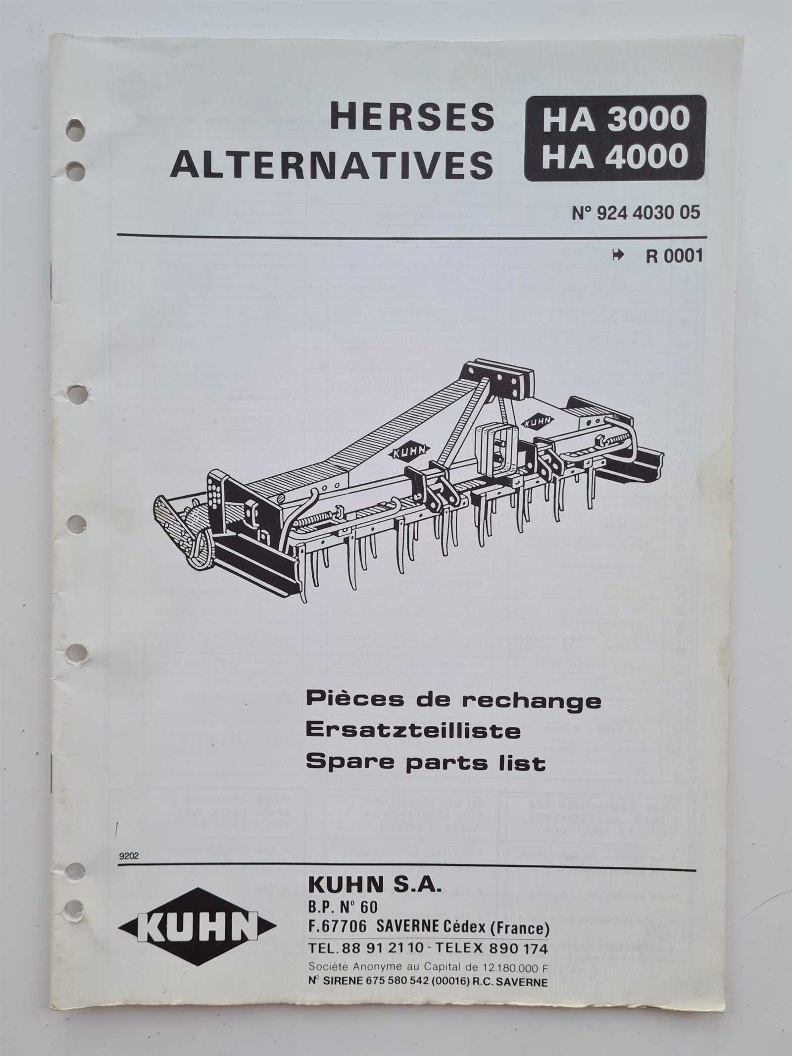 kuhn mower parts diagram