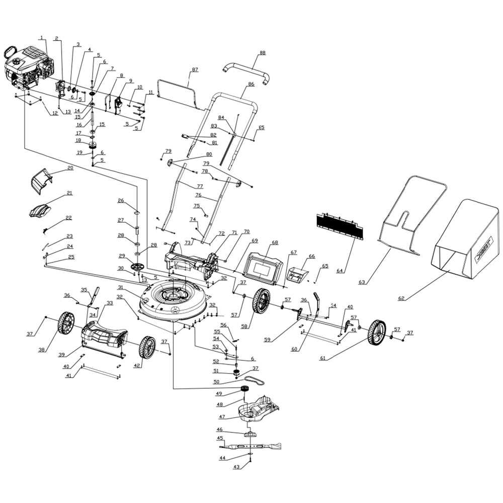 lawn mower engine parts diagram