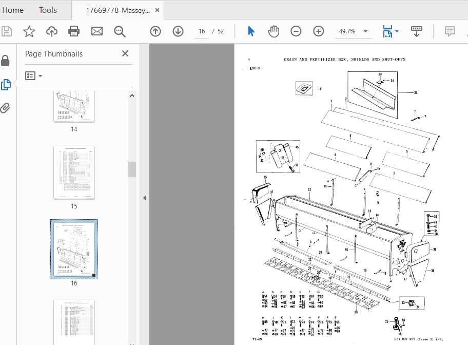 massey ferguson 33 grain drill parts diagram