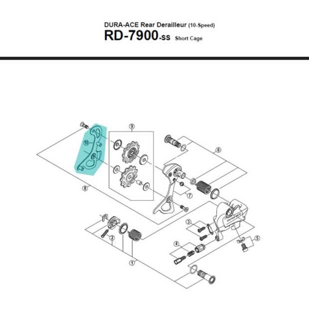 shimano rear derailleur parts diagram