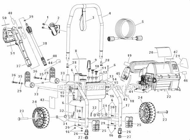 ryobi 1600 psi pressure washer parts diagram