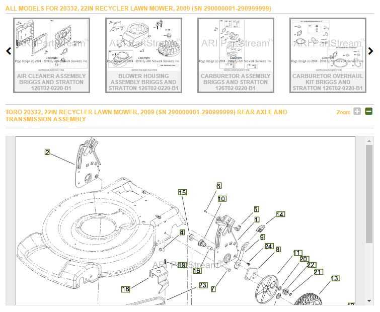 toro 20353 parts diagram