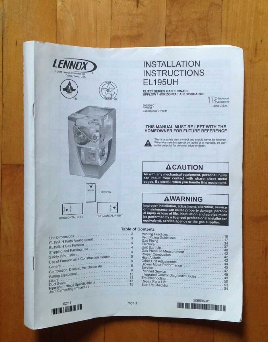 lennox furnace parts diagram
