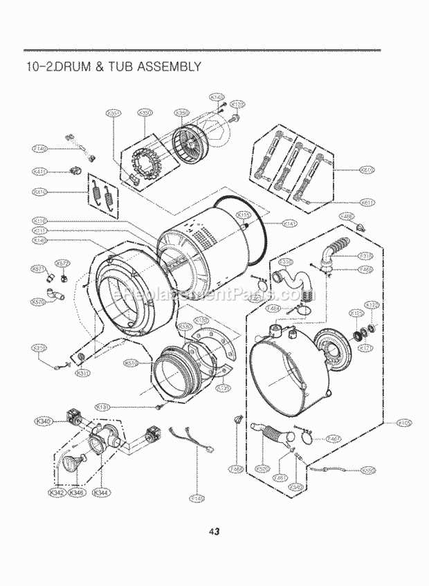 lg inverter direct drive dishwasher parts diagram