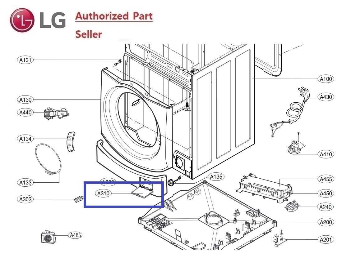 lg inverter direct drive dishwasher parts diagram