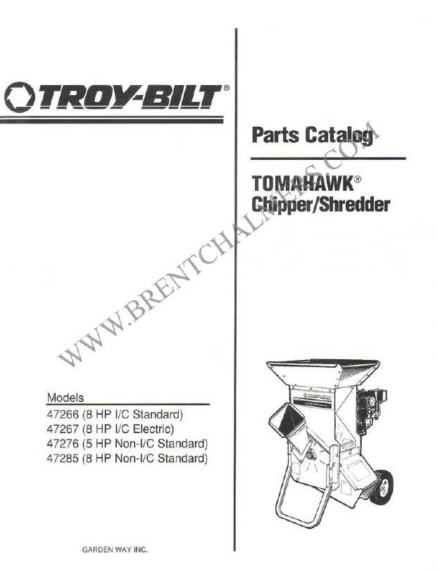 troy bilt chipper parts diagram