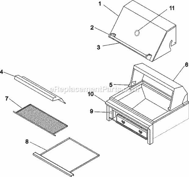 bbq parts diagram