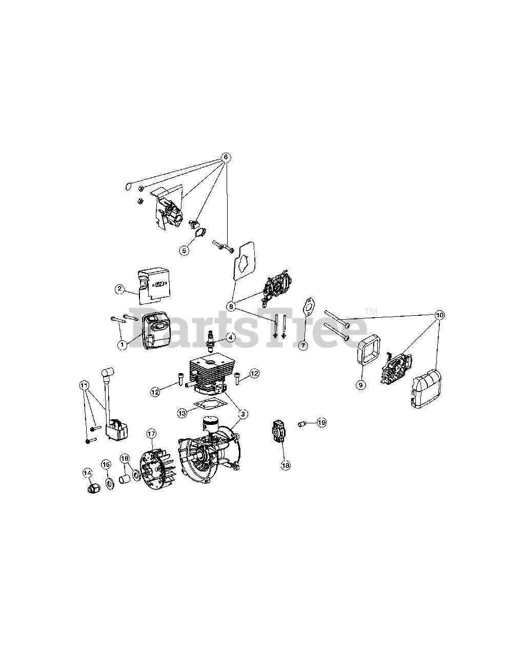 troy bilt blower parts diagram