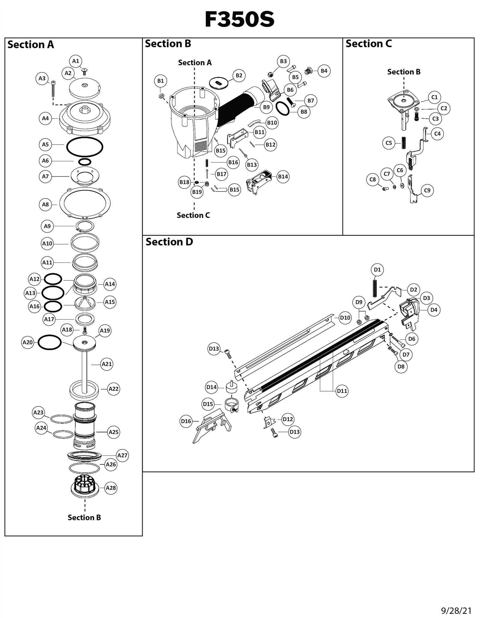 paslode framing gun parts diagram