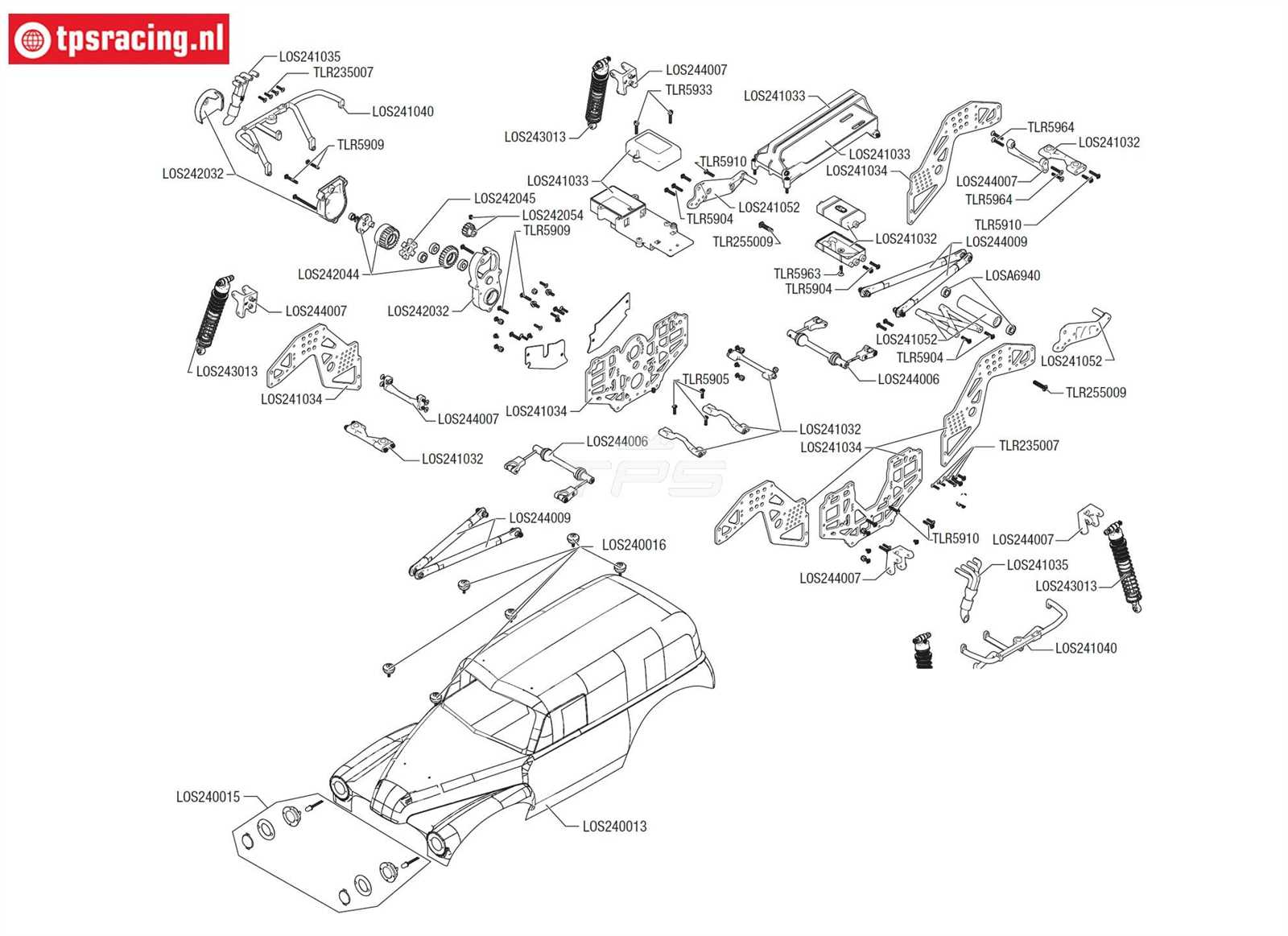 losi lmt parts diagram