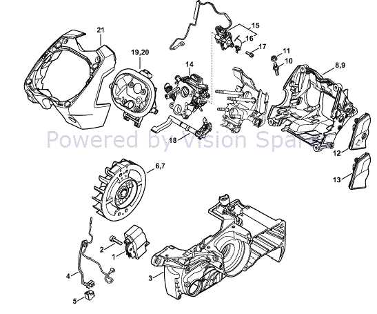 stihl ms 441 chainsaw parts diagram