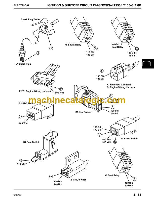 lt166 parts diagram