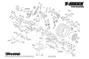 traxxas rustler steering parts diagram