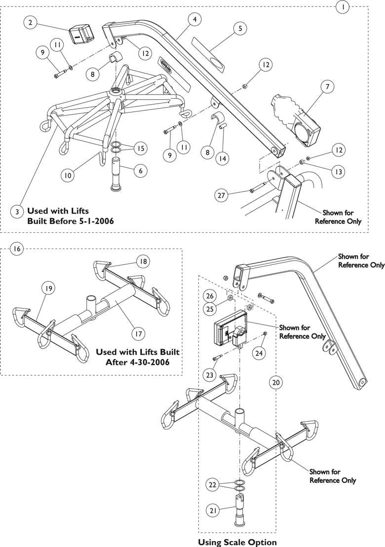 manual hoyer lift parts diagram