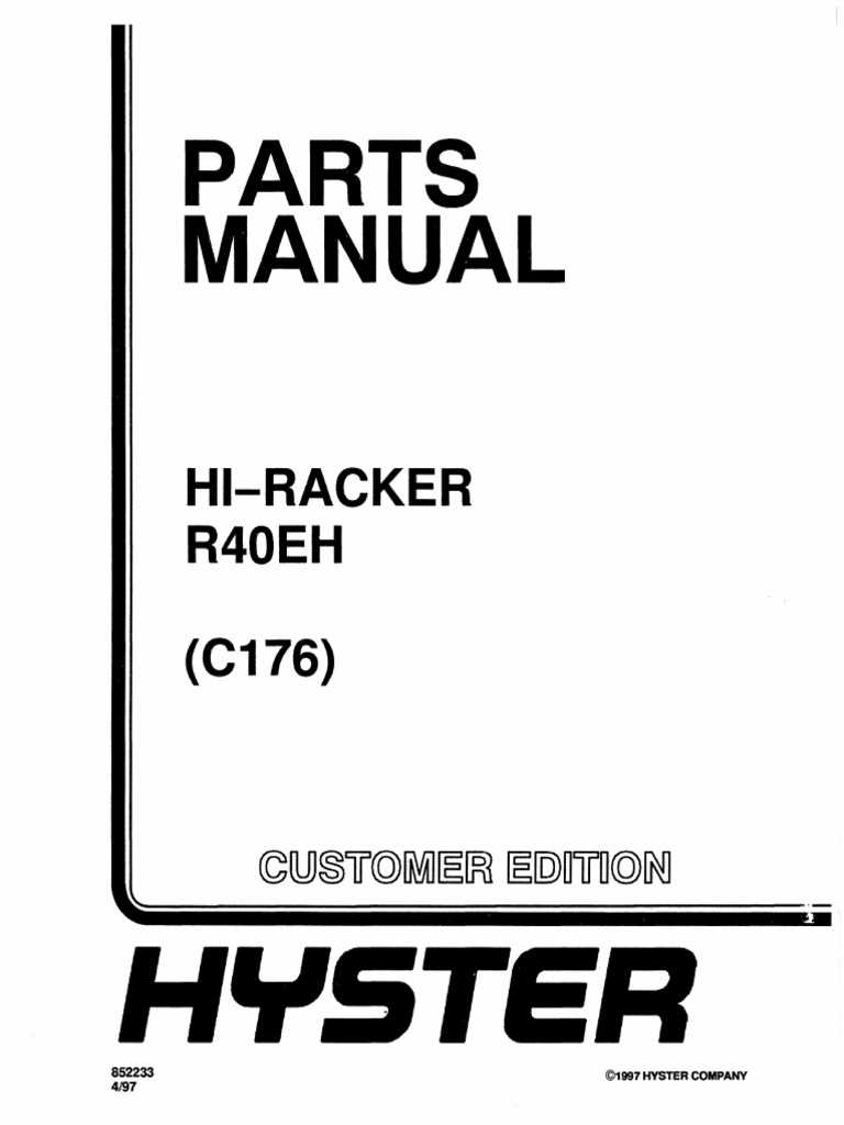 manual pdf hyster forklift parts diagram