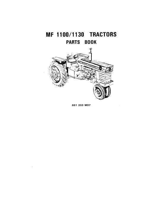 massey ferguson 1100 parts diagram