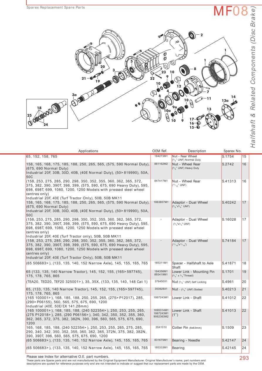 massey ferguson 255 parts diagrams