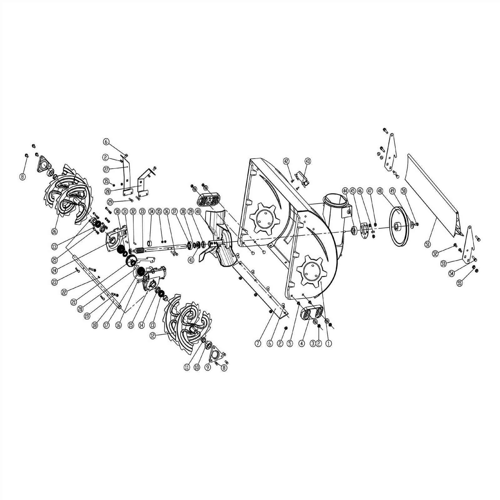 massimo snow blower parts diagram