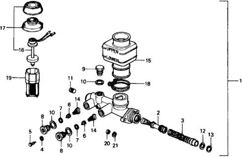 master cylinder parts diagram