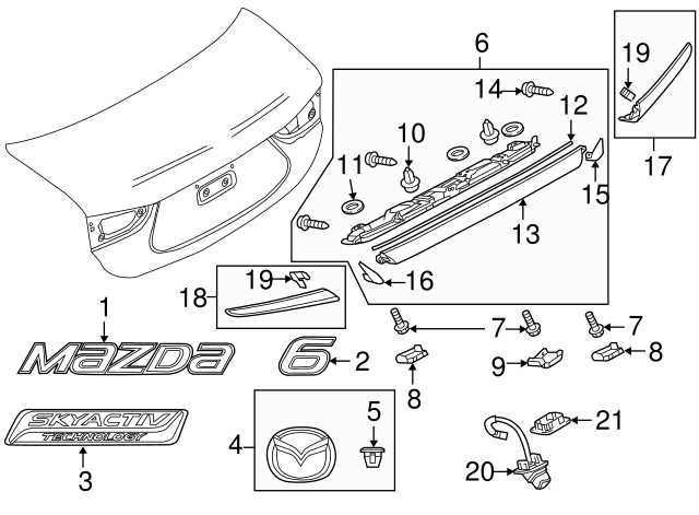 mazda 6 parts diagram