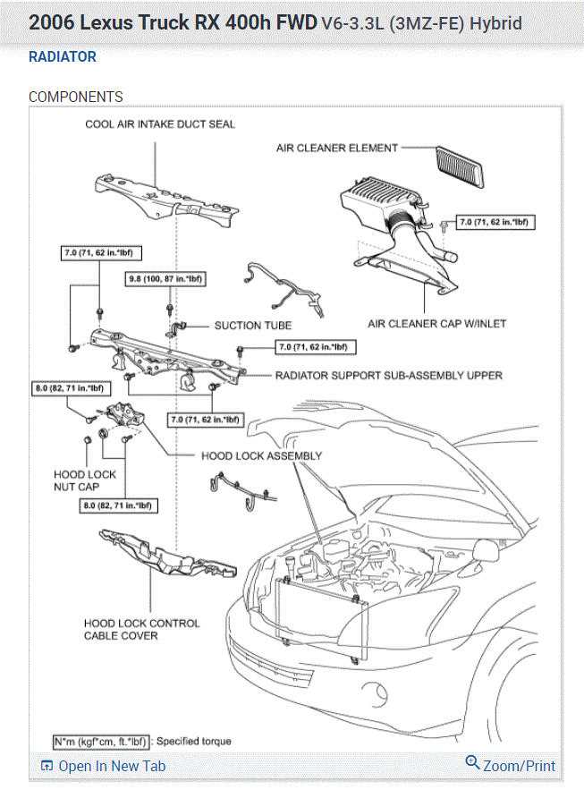 2006 lexus rx400h parts diagram