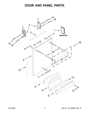 kitchenaid microwave parts diagram