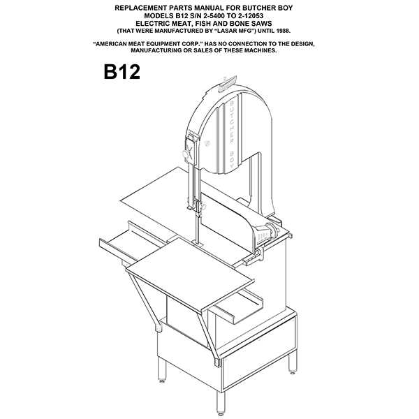 meat band saw parts diagram