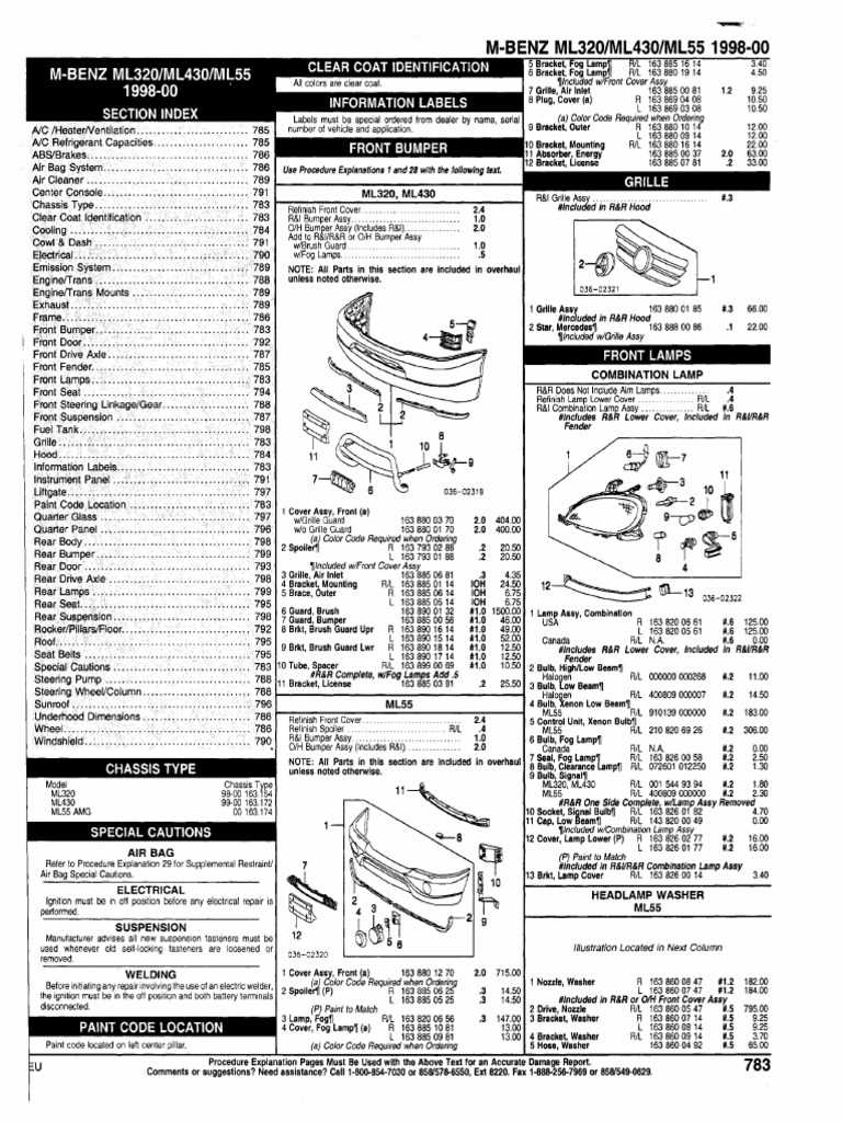 mercedes w164 parts diagram