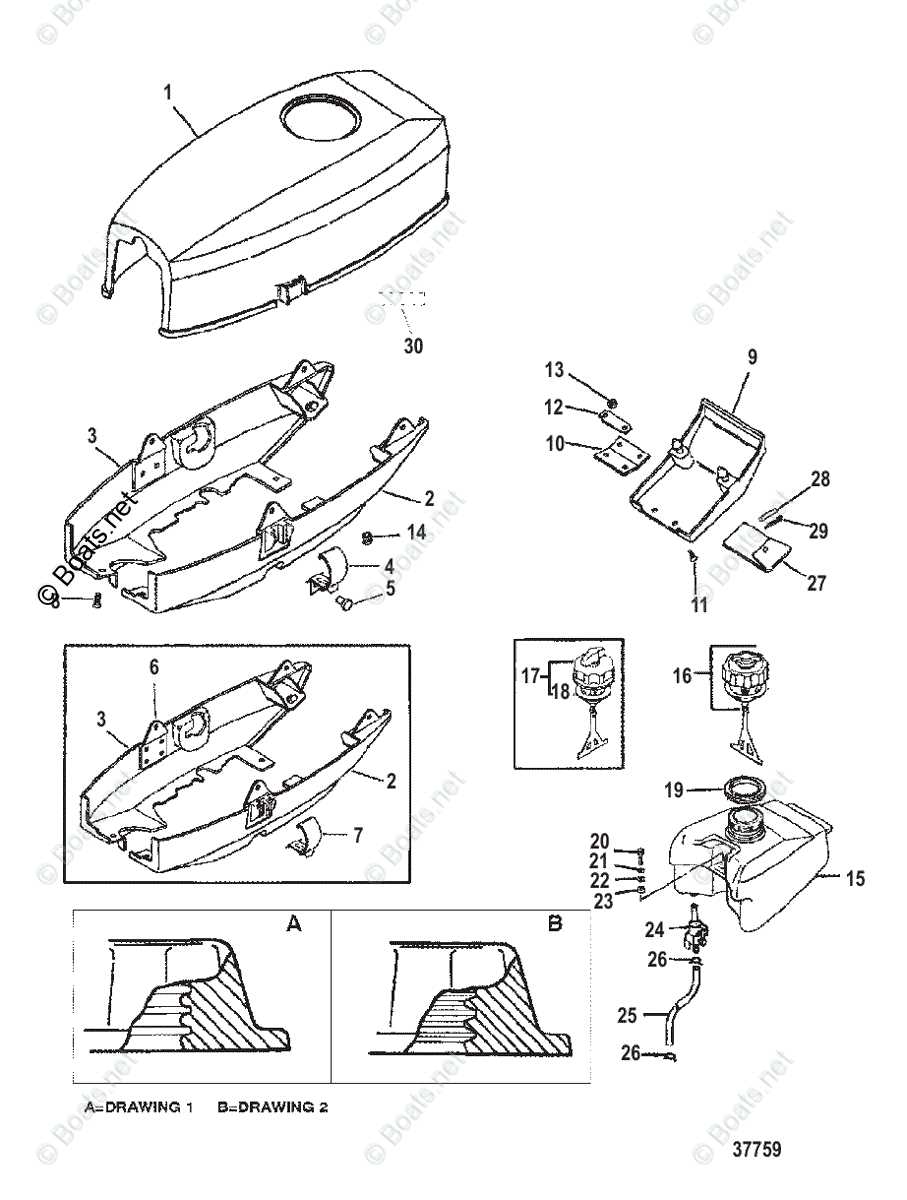 mercury 15 hp outboard parts diagram