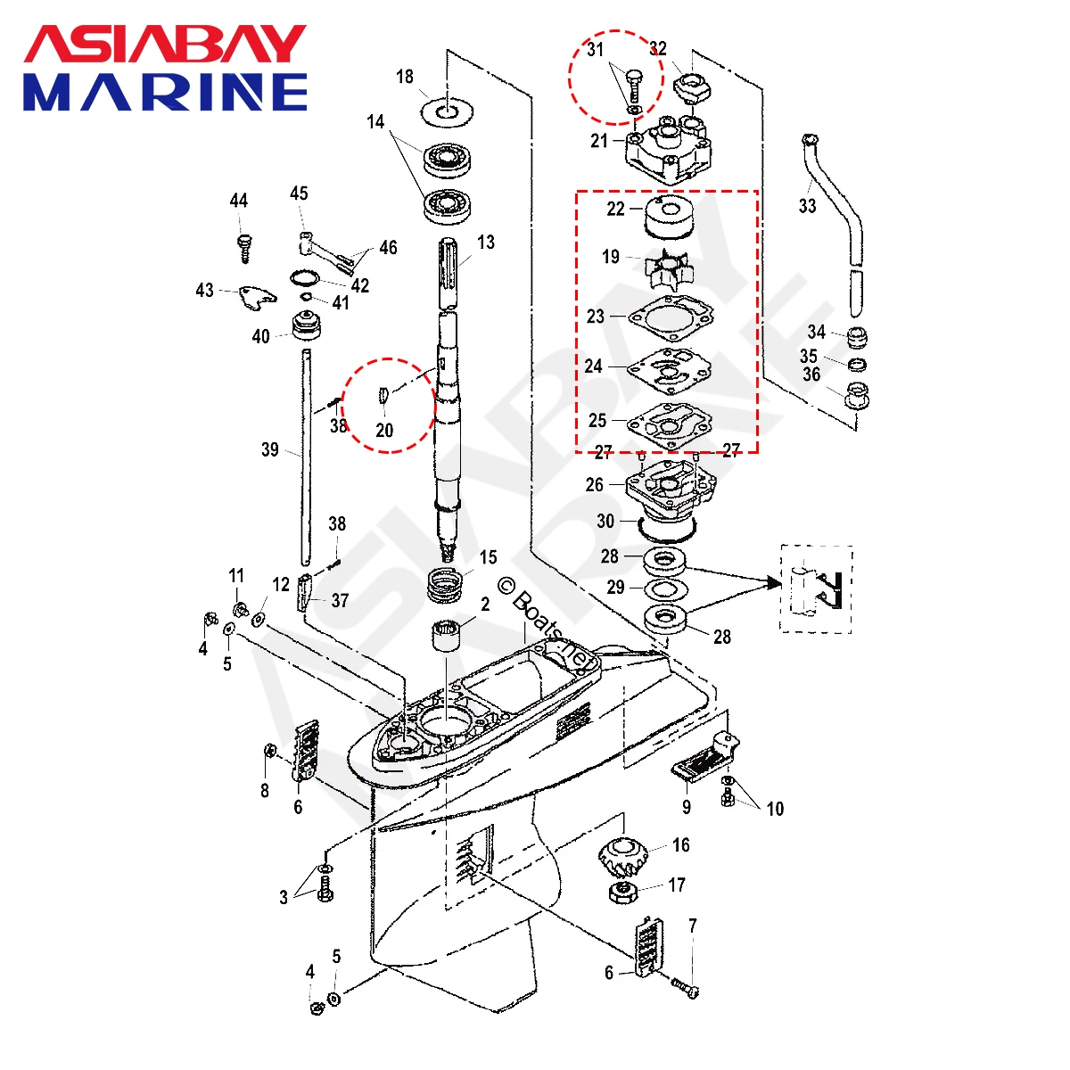 mercury 40 hp 2 stroke parts diagram