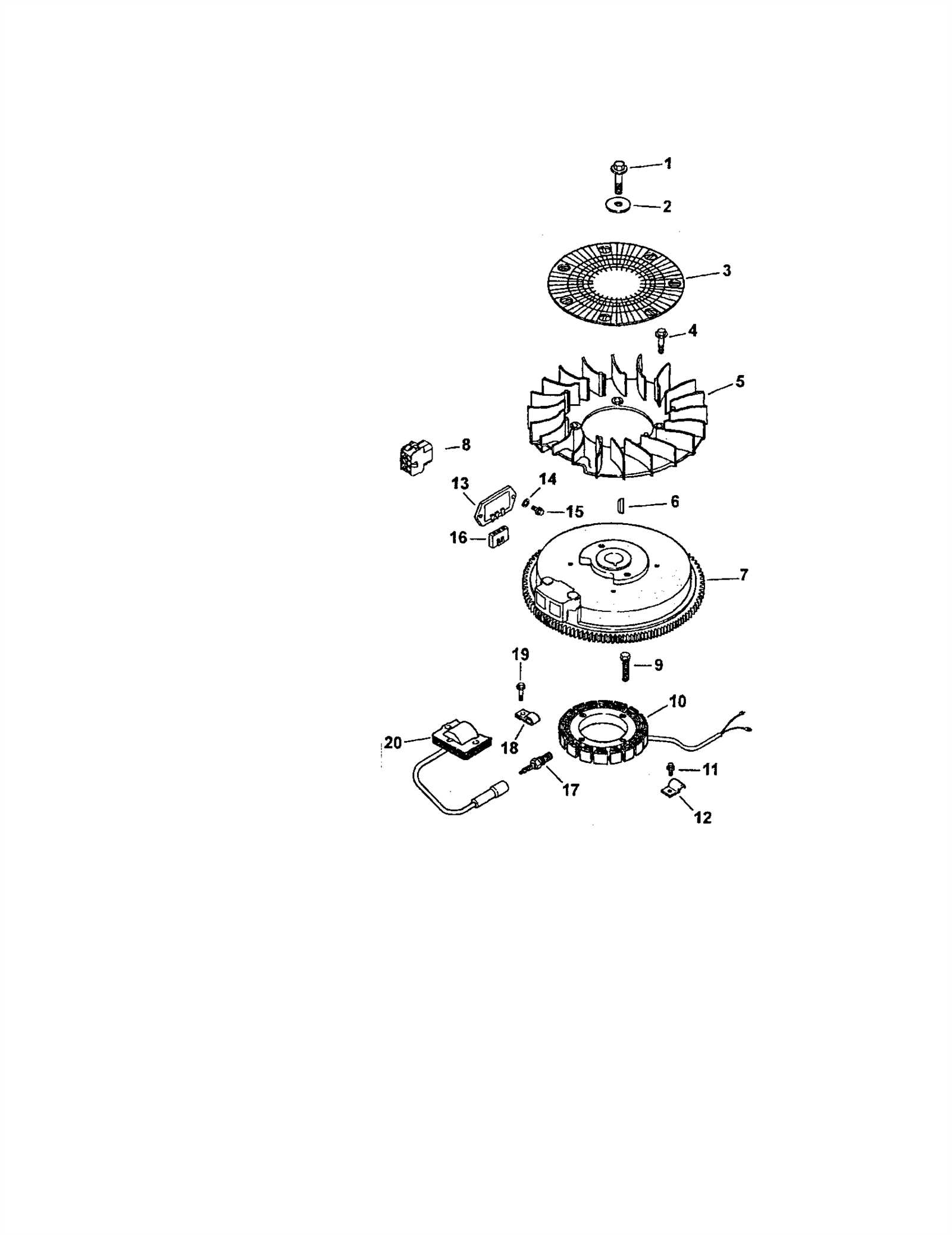 kohler motor parts diagram