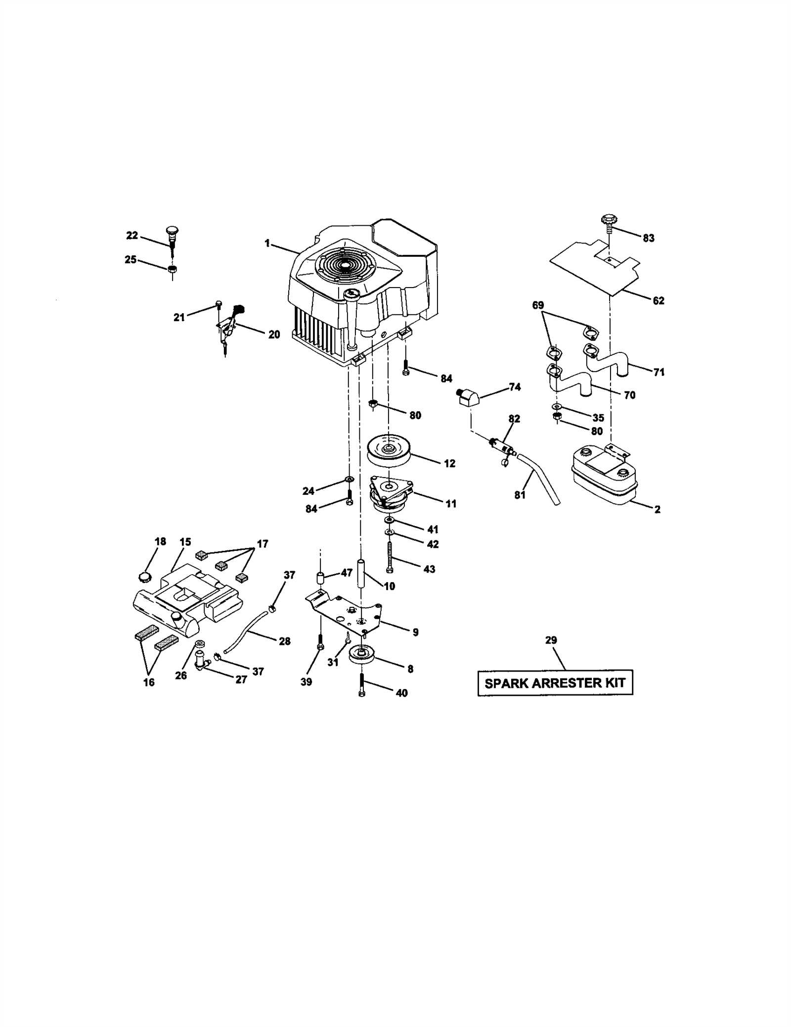 craftsman gt3000 parts diagram