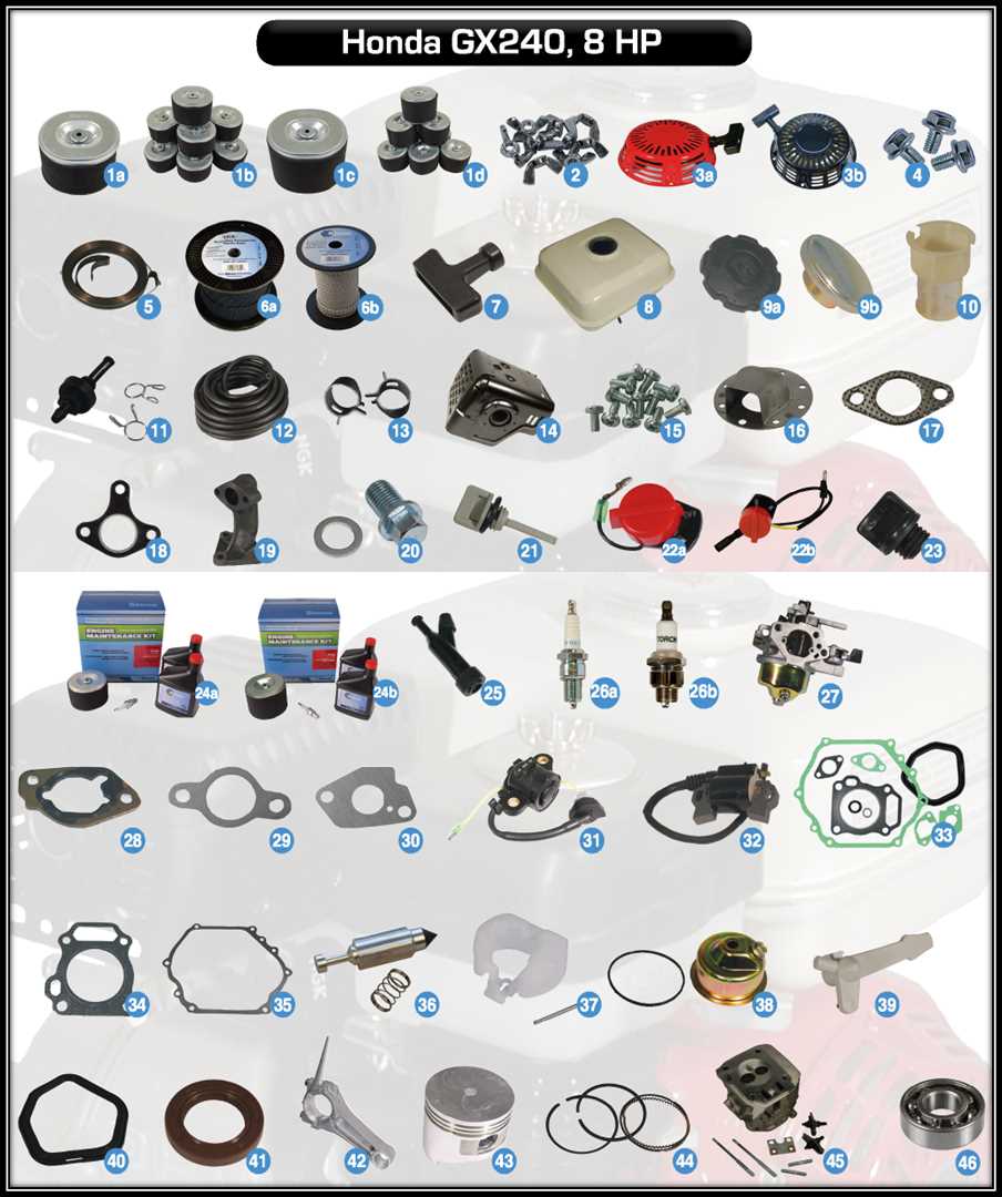 honda gx240 parts diagram