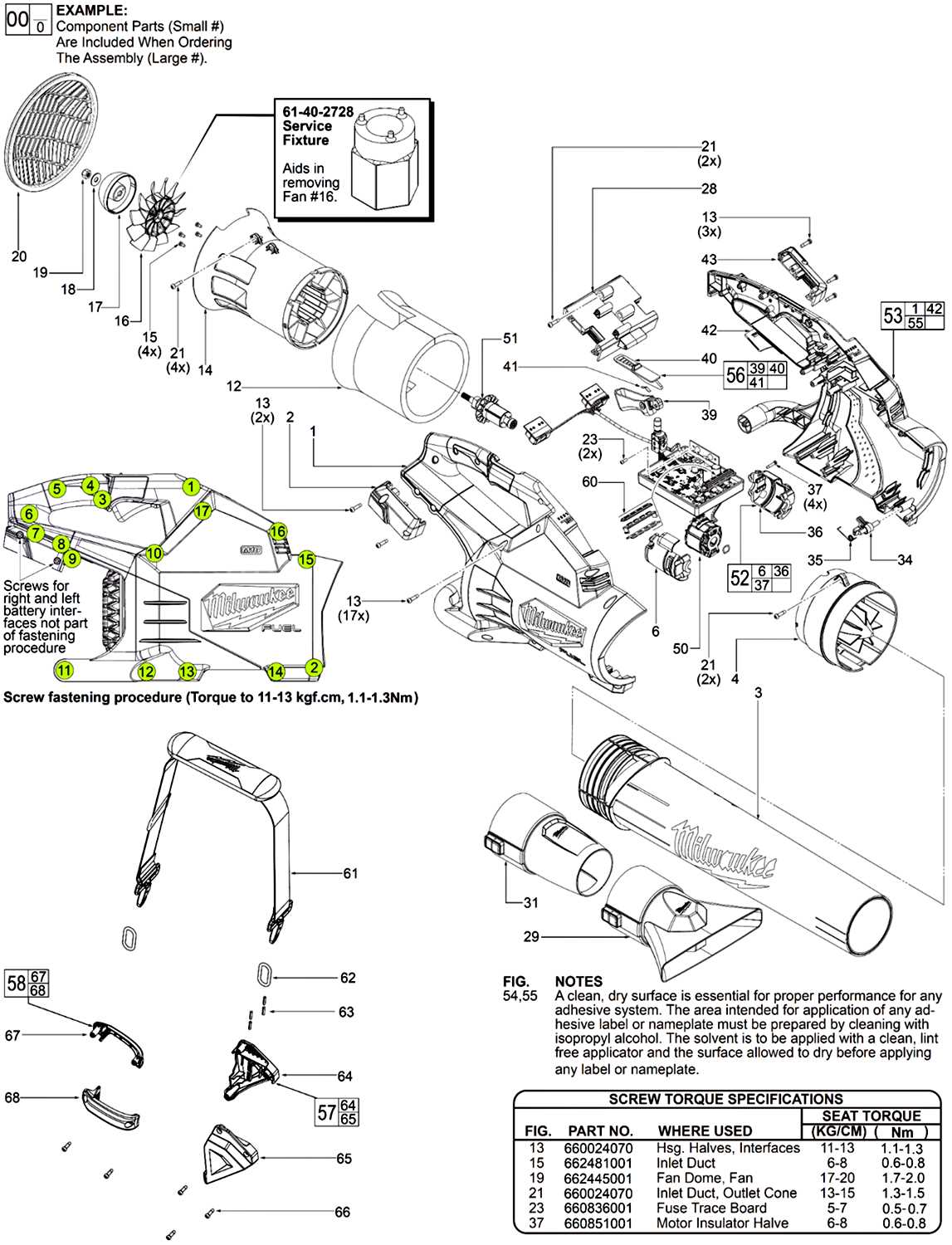 milwaukee m18 grease gun parts diagram
