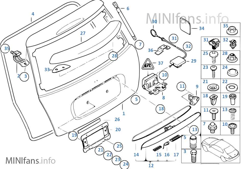 mini cooper r53 parts diagram