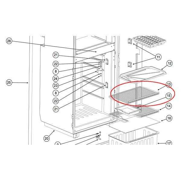 mini fridge parts diagram