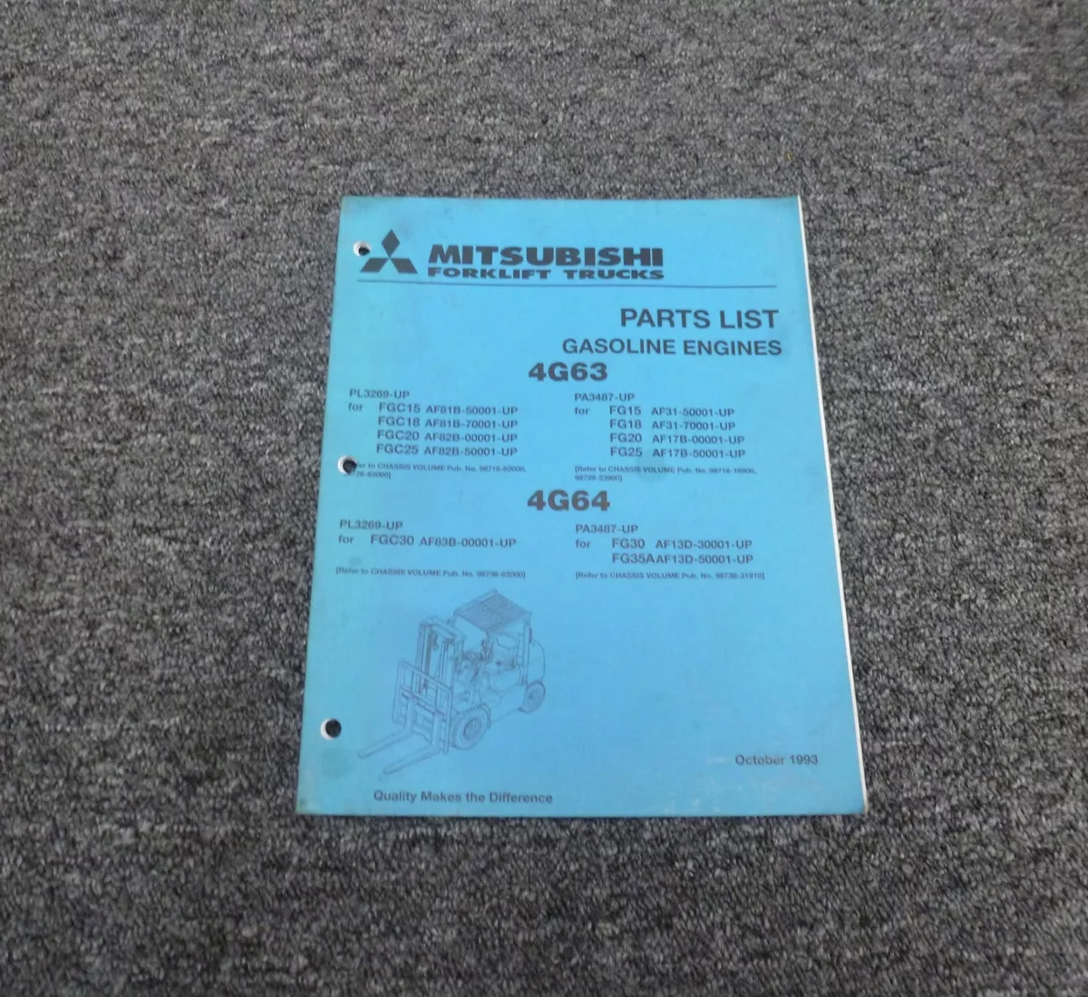 mitsubishi forklift parts diagram