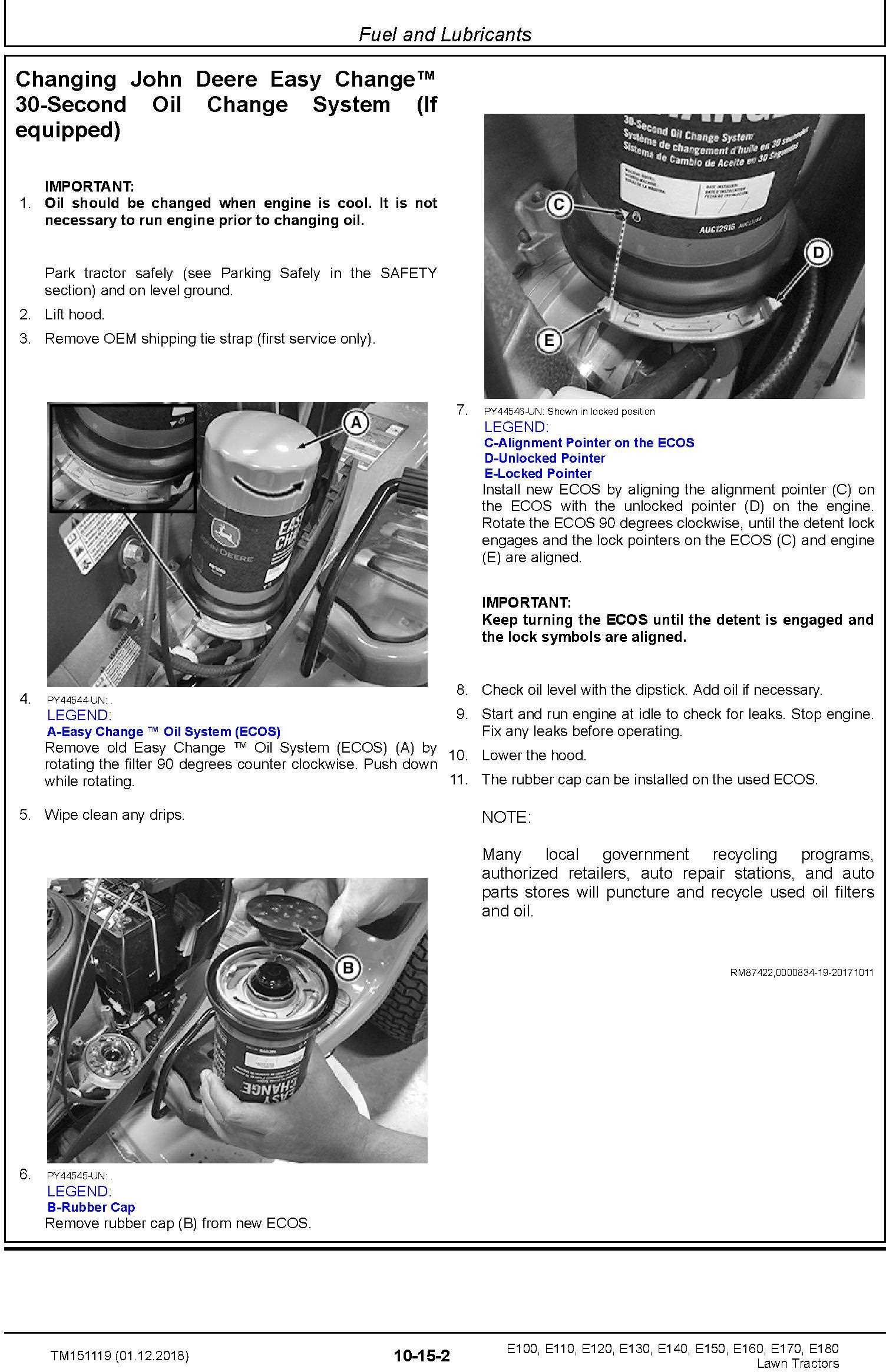 john deere e100 engine parts diagram