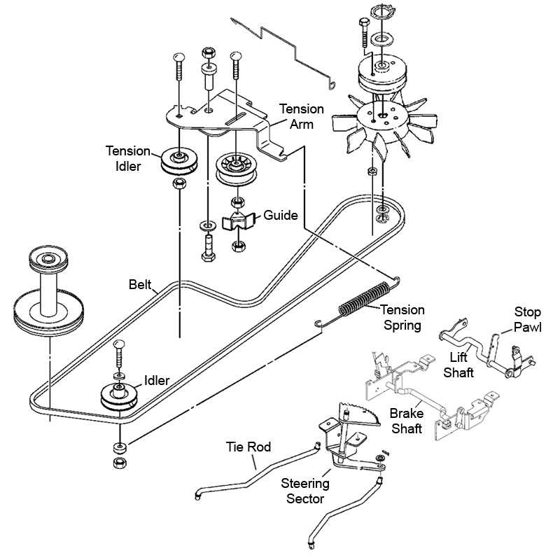 john deere lt133 steering parts diagram