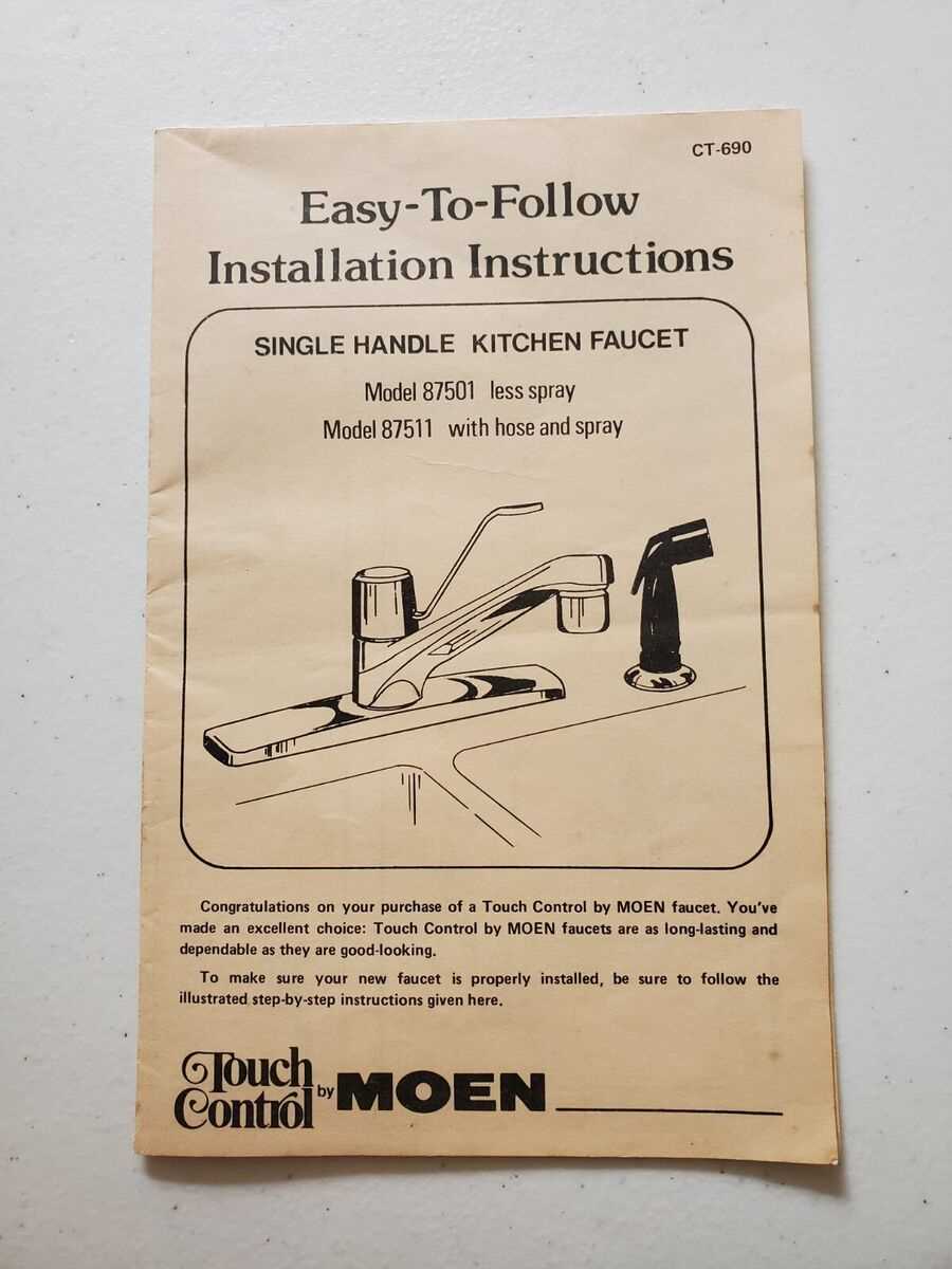 moen kitchen faucet parts diagram