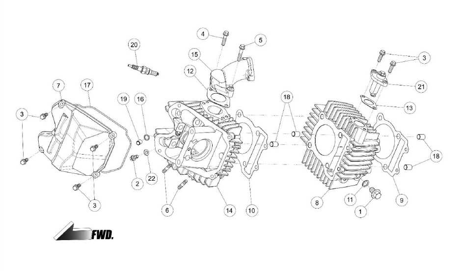 motorcycle engine parts diagram