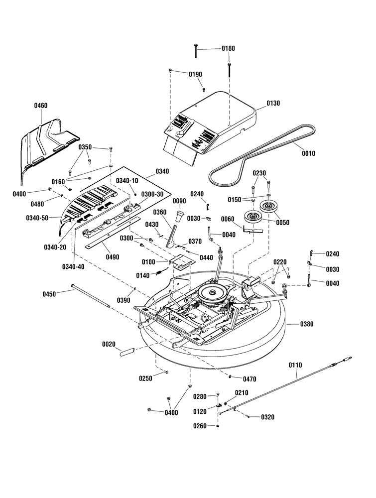 mower deck parts diagram