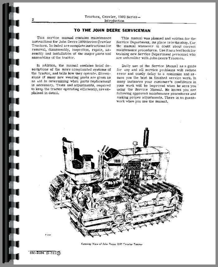 john deere 1010 parts diagram