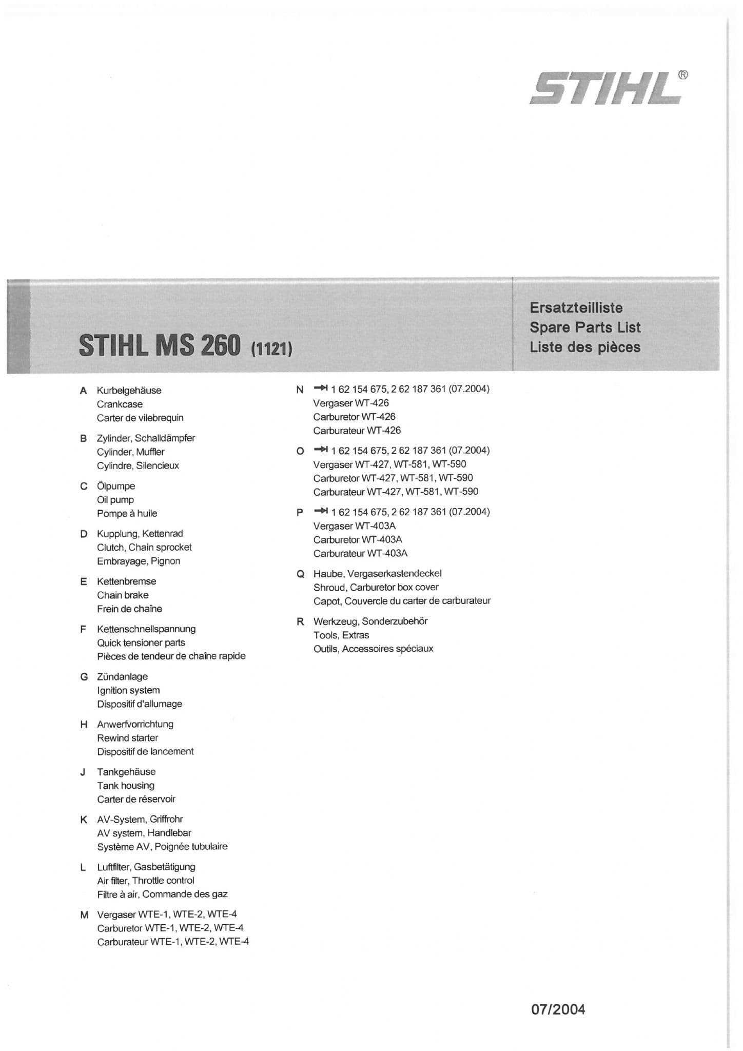 ms260 parts diagram