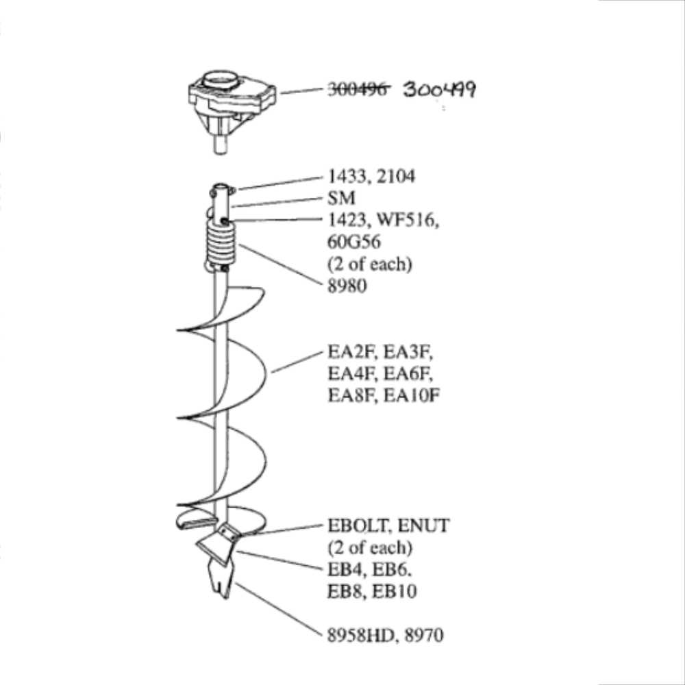 earthquake auger parts diagram