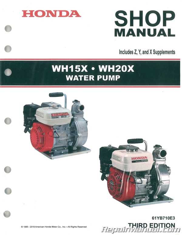 honda wb20x water pump parts diagram