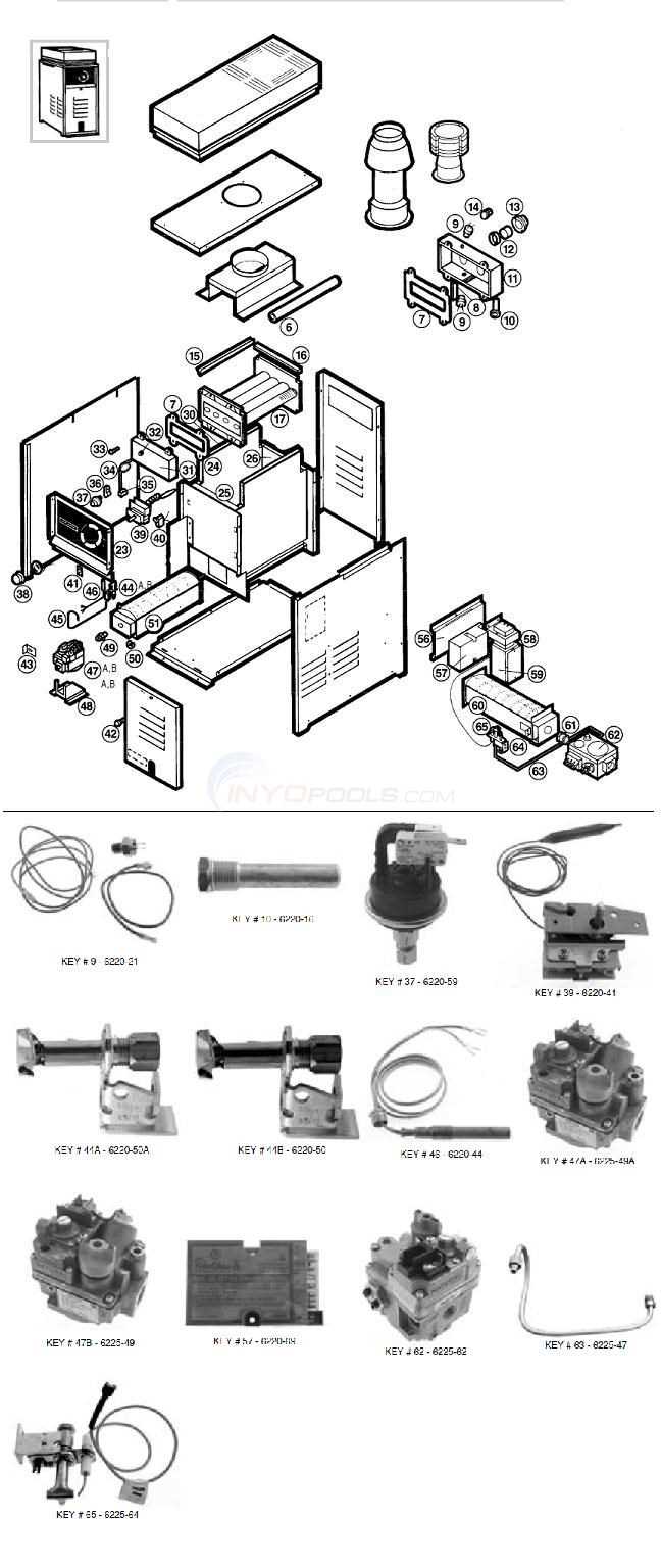 pool heater parts diagram